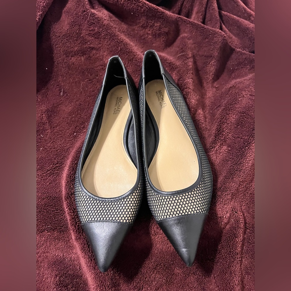 Michael Kors Pointed Toe Flats, Netting on the sides